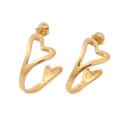 304 Stainless Steel Stud Earrings For Women EJEW-B114-04G-1
