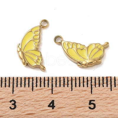 304 Stainless Steel with Enamel Charms STAS-L022-400G-03-1