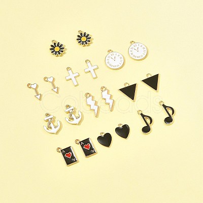 20Pcs 10 Styles Alloy Enamel Charms ENAM-FS0003-45-1
