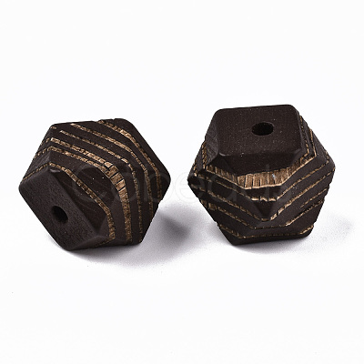 Painted Natural Wood Beads WOOD-T021-52C-02-1