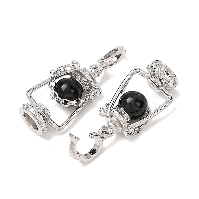 Natural Obsidian Pendants GG-CBA0251-04P-07-1