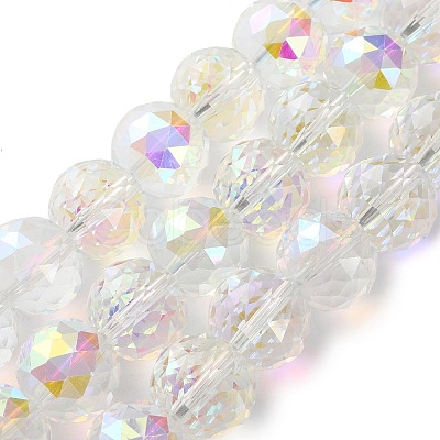 Transparent Electroplate Glass Beads Strands EGLA-N002-34H-H01-1