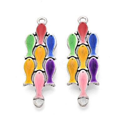 Alloy Enamel Connector Charms TIBE-N016-09AS-04-1