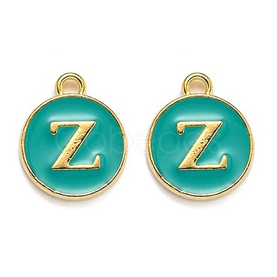 Golden Plated Alloy Enamel Charms LS-ENAM-Q437-15Z-1
