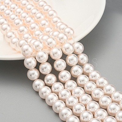 Glass Pearl Beads Strands HY-G002-01E-03-1