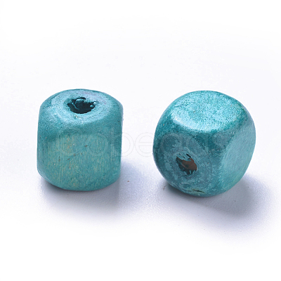 Dyed Natural Wood Beads WOOD-S617-8-LF-1