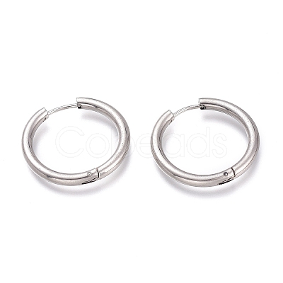 Tarnish Resistant 201 Stainless Steel Huggie Hoop Earrings EJEW-L256-05G-P-1