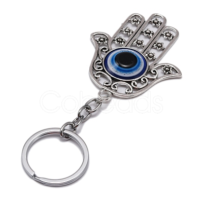 Alloy Pendant Keychains KEYC-WH0027-51-1
