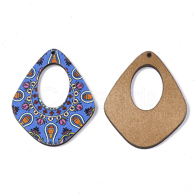 Printed Basswood Pendants X-WOOD-S045-004D-1