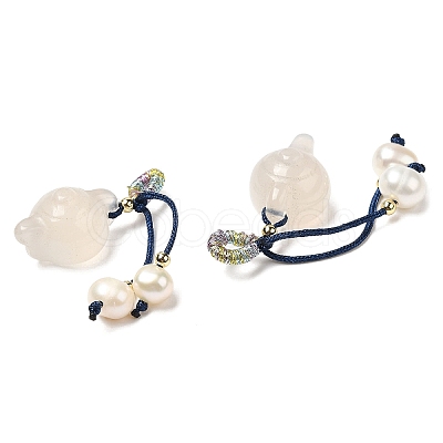 Natural Agate Pot Pendants KK-H445-08G-1
