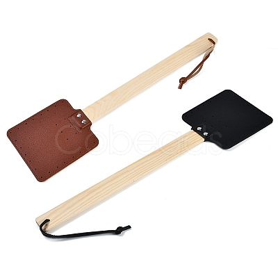 PU Leather Flyswatter AJEW-GA0001-91-1