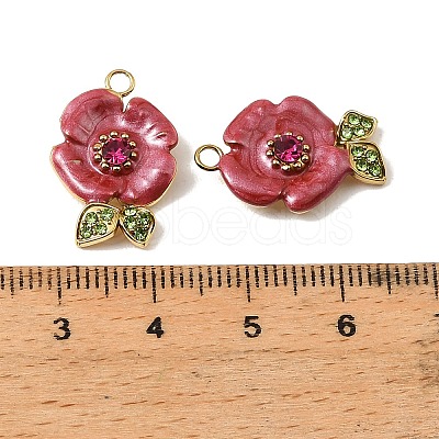 304 Stainless Steel Enamel Pendants STAS-I371-24G-02-1