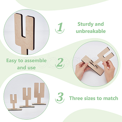 3 Sizes Wooden Bow Maker Sets AJEW-WH0270-346-1