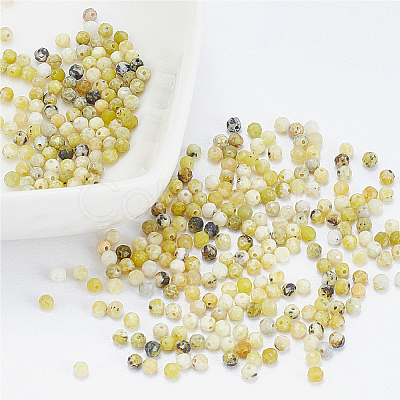 2 Strands Natural Lemon Turquoise(Jasper) Beads Strands G-NB0003-13-1