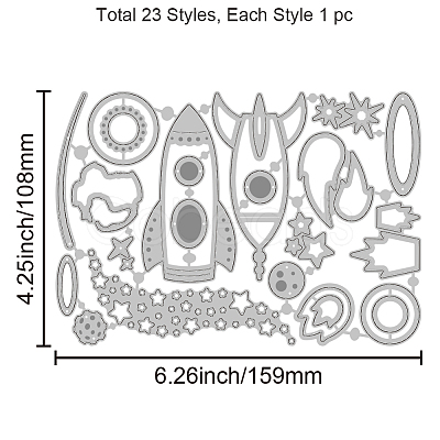 Carbon Steel Cutting Dies Stencils DIY-WH0309-1989-1