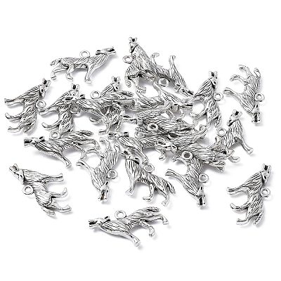 Tibetan Style Alloy Howling Wolf Pendants LS-LF1753Y-NF-1
