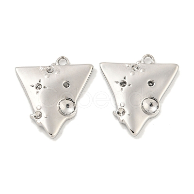 Non-Tarnish 304 Stainless Steel Pendant Rhinestone Settings STAS-P356-06P-1