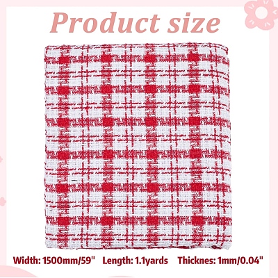 Tartan Chemical Fiber Fabric DIY-WH0591-521A-1