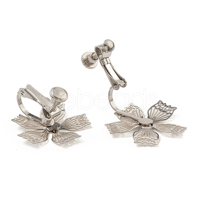 Non-Tarnish 304 Stainless Steel Clop-on Earrings Finding STAS-B043-01-1