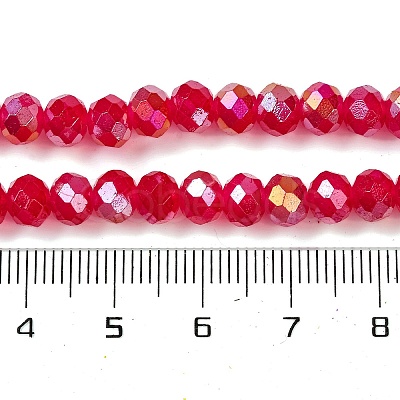 Baking Electroplate Glass Beads Strands X-DGLA-A039-J6MM-B21-1