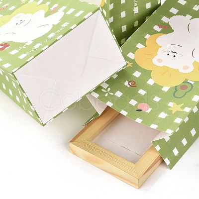 Rectangle with Bear Pattern Paper Candy Bags CARB-G007-03D-1