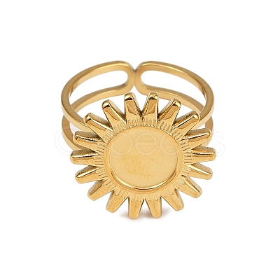Stainless Steel Cuff Ring Findings PW-WG67428-11-1