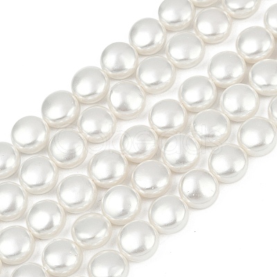 Electroplated Shell Pearl Beads Strands BSHE-G027-13A-1