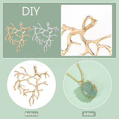 12Pcs 2 Colors Brass Pendants FIND-NB0005-27-1