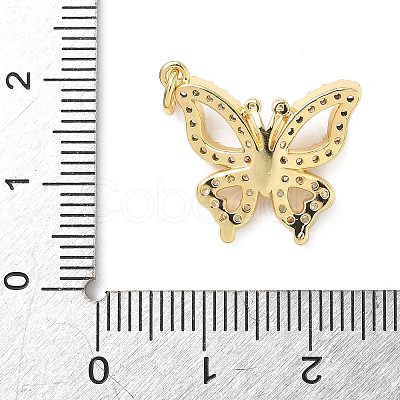 Brass Micro Pave Cubic Zirconia Pendants KK-D357-36G-1