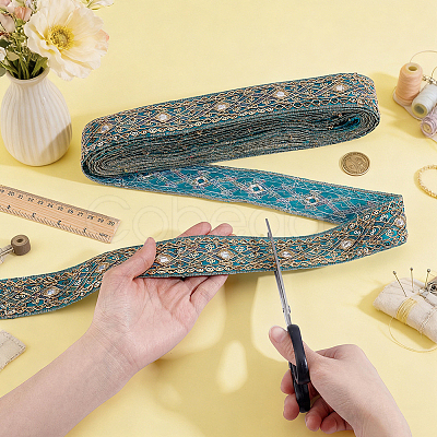 Ethnic Style Polyester Ribbon OCOR-WH0003-084A-1