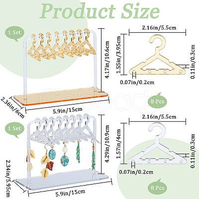2 Sets 2 Styles Acrylic Earring Display Stands EDIS-CP0001-08-1