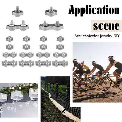 20Pcs 4 Style 304 Stainless Steel Findings FIND-GA0001-72-1