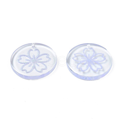Transparent Resin Pendants RESI-N030-004D-1