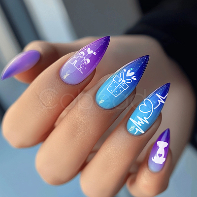 Stainless Steel DIY Nail Art Templates MRMJ-WH0092-095-1