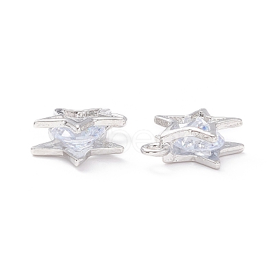 Alloy Clear Cubic Zirconia Charms LS-ZIRC-A022-01P-1