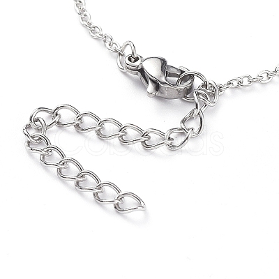 Non-Tarnish 304 Stainless Steel Pendant Bib Necklaces X-NJEW-G334-06P-1