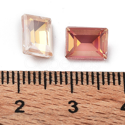 Electroplate K9 Glass Rhinestone Cabochons RGLA-M016-G04-AM-1