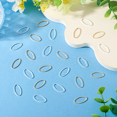 24Pcs 2 Colors Brass Linking Rings KK-TA0003-06-1