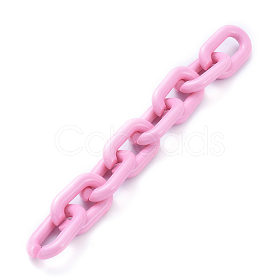 Handmade Opaque Acrylic Cable Chain AJEW-JB00574-07-1