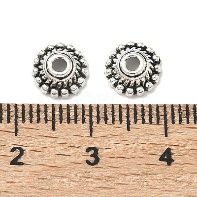 Tibetan Style Alloy Bead Caps X-LF1235Y-NF-1