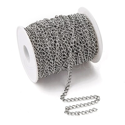 Tarnish Resistant 304 Stainless Steel Curb Chains CHS-Q001-22-1