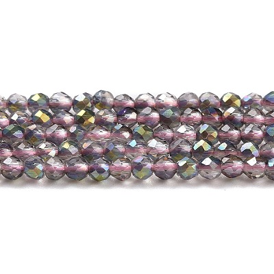 Transparent Electroplate Glass Beads Strands LS-GLAA-H021-01A-HP02-1