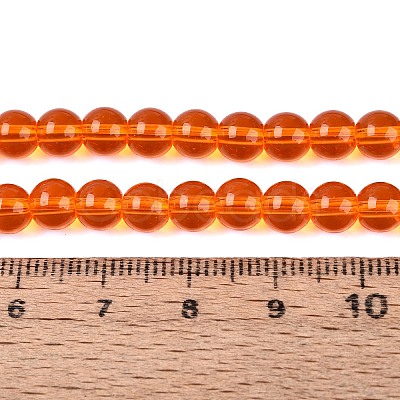Transparent Glass Beads Strands GLAA-T032-T6mm-25-1