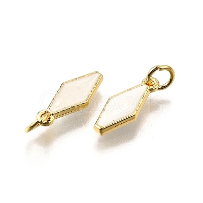 Brass Enamel Charms KK-C106-02G-1