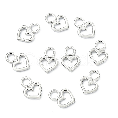 SHEGRACE Brass Heart Charms XGR0161P-100P-1
