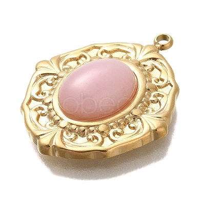 Natural Rose Quartz Pendants STAS-P371-008A-G-1