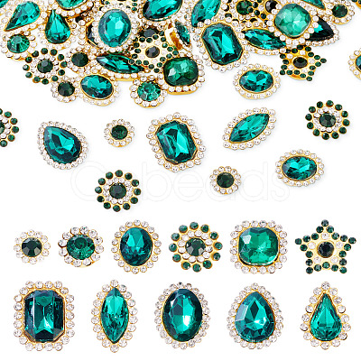100Pcs Teardrop/Heart/Star Sew on Rhinestones GACR-TA0001-07C-1