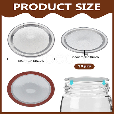 10Pcs Tinplate Bottle Caps IFIN-LP0001-31A-1