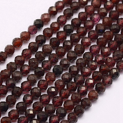 Natural Garnet Beads Strands LS-G-F509-37-3mm-1