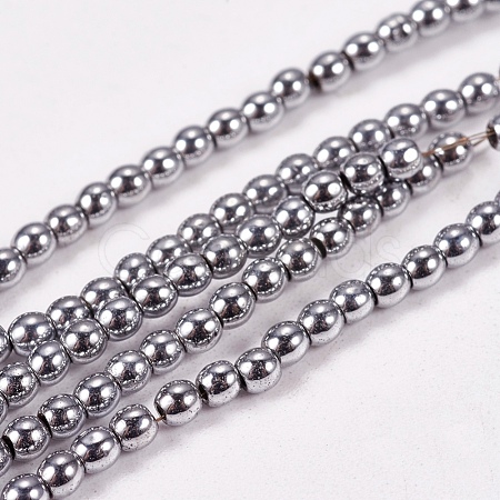 Electroplate Non-Magnetic Synthetic Hematite Beads Strands X-G-J169A-2mm-02-1
